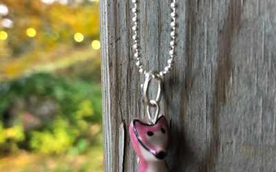 Necklace fox – pink